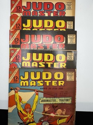 Judo Master Comic Lot # 89,90,92,93,94 Very Nice Silver Age Books! Condition 5-7
