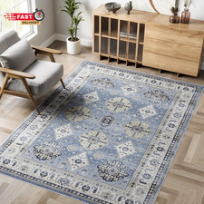 Dripex Vintage 5X7 Area Rugs - Large Washable Area Rug for Living Room Bedroom O