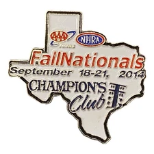 2014 NHRA Member Lapel Pin National Hot Rod Association PinBack Ennis Texas