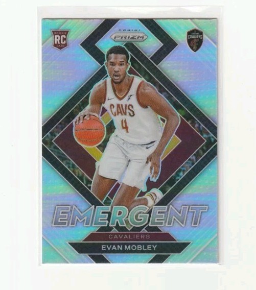 2021-22 Panini Prizm #9 Evan Mobley Emergent Prizm Silver Cavs Rookie RC