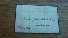 ORIGINAL HAND SIGNED ENVELOPE BY PRIME MINISTER HENRY PALMERSTON + PM SEAL