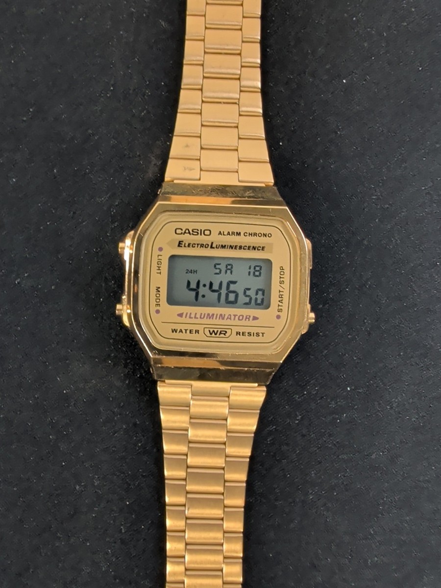 Casio Men's Watch A168WG Gold Tone Stainless Steel 35mm Digital