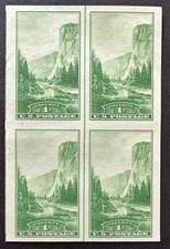 US 1935 Scott 756 Vertical Line Block of 4 MNH NGAI Yosemite National Park