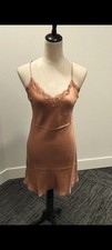 Simone Perele Small 100 Silk Rose Night Dress Lace Trim