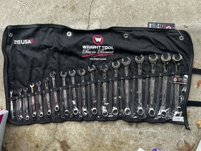 Wright Tool - Set 958 - 18 Pc Full Polish Metric Combination Wrenches 7 To 24 Mm