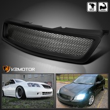 Fits 2005-2006 Altima Matte Black Mesh Style Front Bumper Hood Grille 05-06