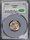 1938-D 5C BUFFALO NICKEL KM# 134 CAC MS 64 A8097
