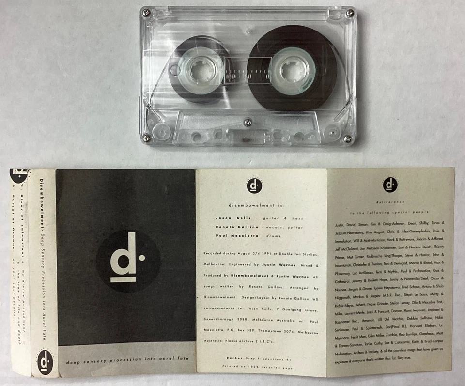 Disembowelment – Deep Sensory Procession Into Aural Fate (Demo Cassette, 1991) - Image 3 of 4