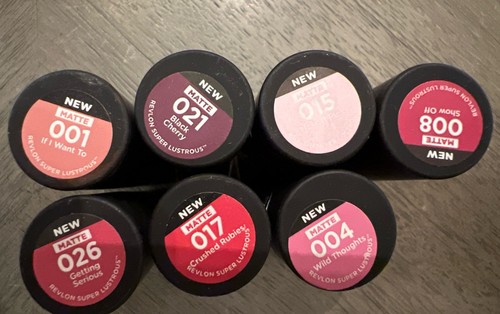 7 PACK MIXED LOT REVLON SUPER LUSTROUS LIPSTICK~MATTE!!~New Sealed~ - Picture 1 of 4