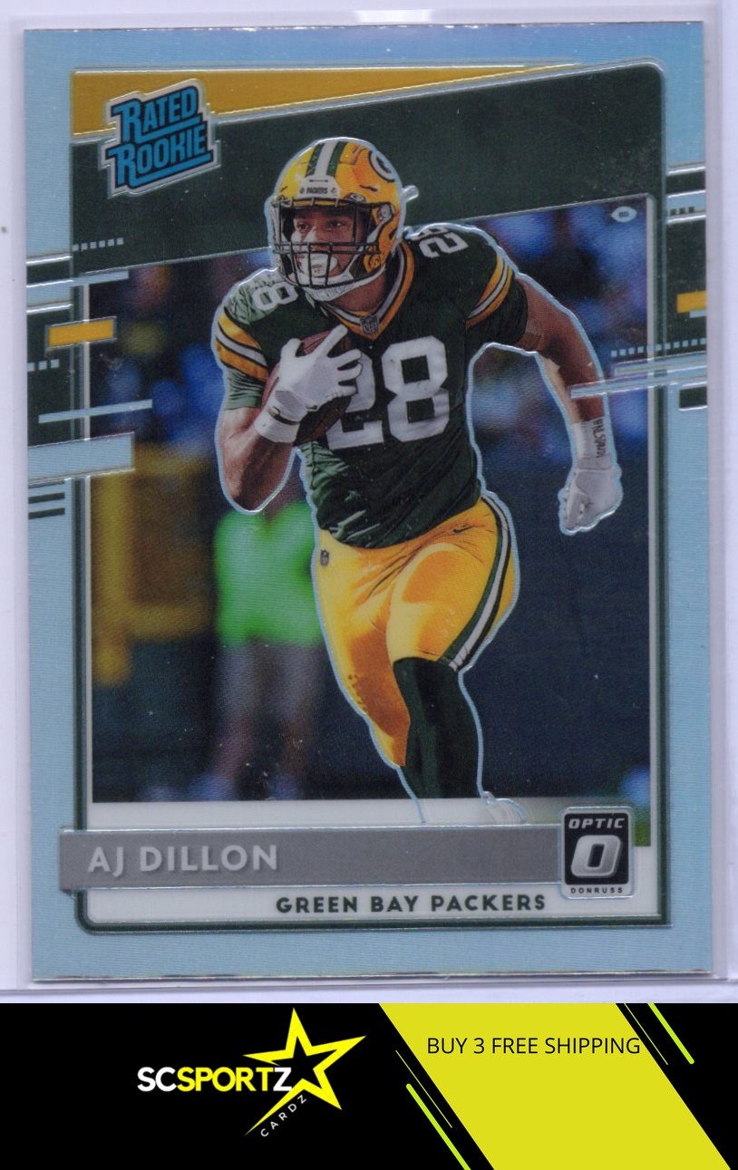 2020 Donruss Optic #174 AJ Dillon Rookie Holo PP