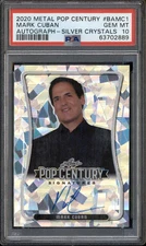 2020 Leaf Metal Pop Century Autograph Silver Crystals Mark Cuban Auto /35 PSA 10