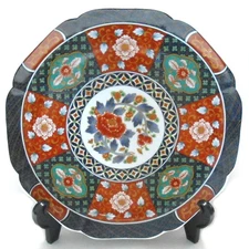 Kutani ware Daiichi Pottery ☆ Decorative plate with flower pattern /Only USA