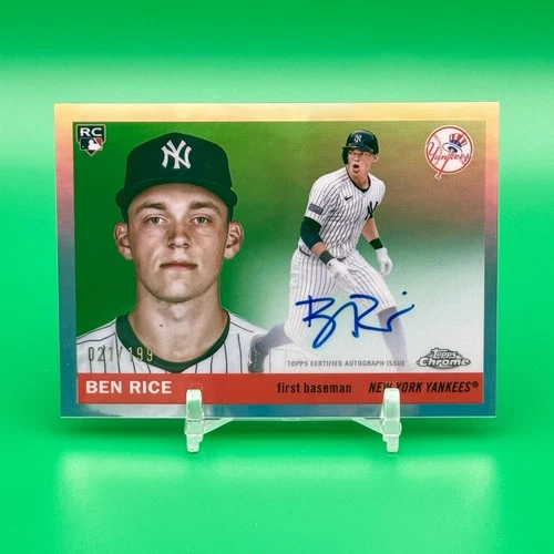 2025 Topps Chrome Platinum Refractor RC Auto Ben Rice Yankees CPA-BR /199