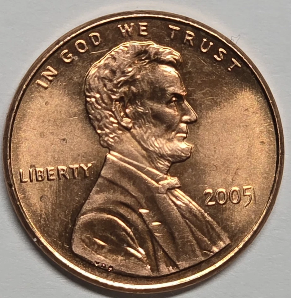  2005 Lincoln Penny No Mint Mark 2.5g Zinc High Grade Full Red DDR-001 💥Rare  - Image 3 of 4