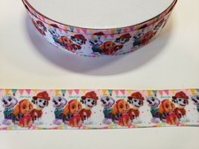 5 Yards 1" paw patrol Grosgrain Ribbon Hair Bow Supplies.