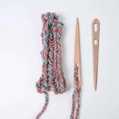 2x Stricknadel DIY Garn Weben Zubehör zum Weben Gobelin Teppichherstellung