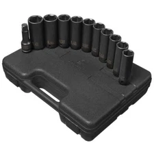 Sunex Tool  2611 11Pc 1/2Dr Sae/Mm Extwl Dp Set 3/4X1-1/16 17-23Mm