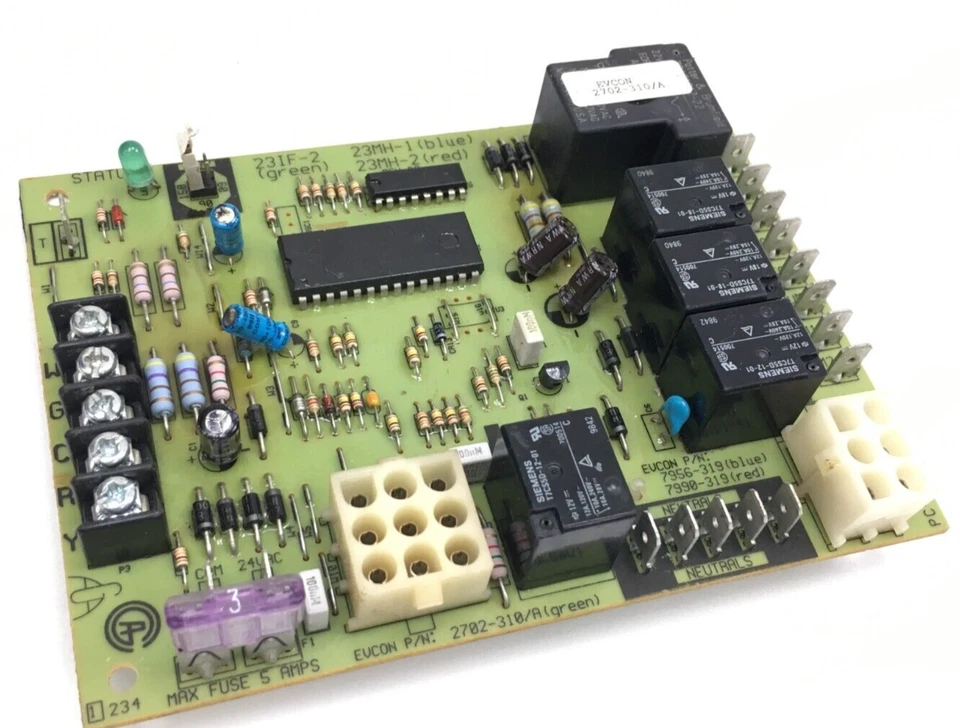 YORK Evcon 23IF-2 2702-310/A (green) Furnace Control Circuit Board used #D448 - Image 2 of 4