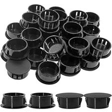 30 Pcs 19mm 3/4" Black Hole Plugs Plastic Flush Panel Plugs Fastener Cover Ro...