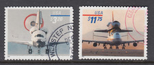 US Sc 3261-3262 used. 1998 3.20 Priority 11.75 Express Mail Space Shuttle F-VF