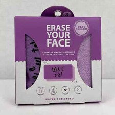 Erase Your Face Reusable Makeup Removing Cloth for Sensitive Skin, 2 Cloths