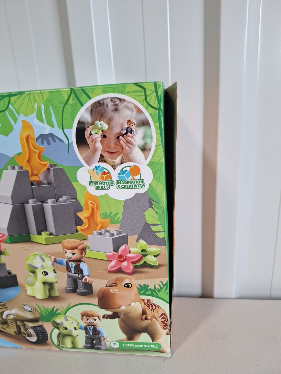 Buy LEGO DUPLO: rex and Triceratops Dinosaur Breakout (10939