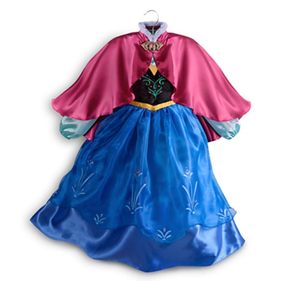 AUTHENTIC DISNEY STORE FROZEN ANNA COSTUME 7/8 DRESS NEW UK
