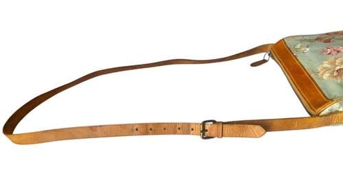 Ralph Lauren Floral Crossbody Vintage Bag With Leather Trim & Adjustable Strap - Picture 18 of 20