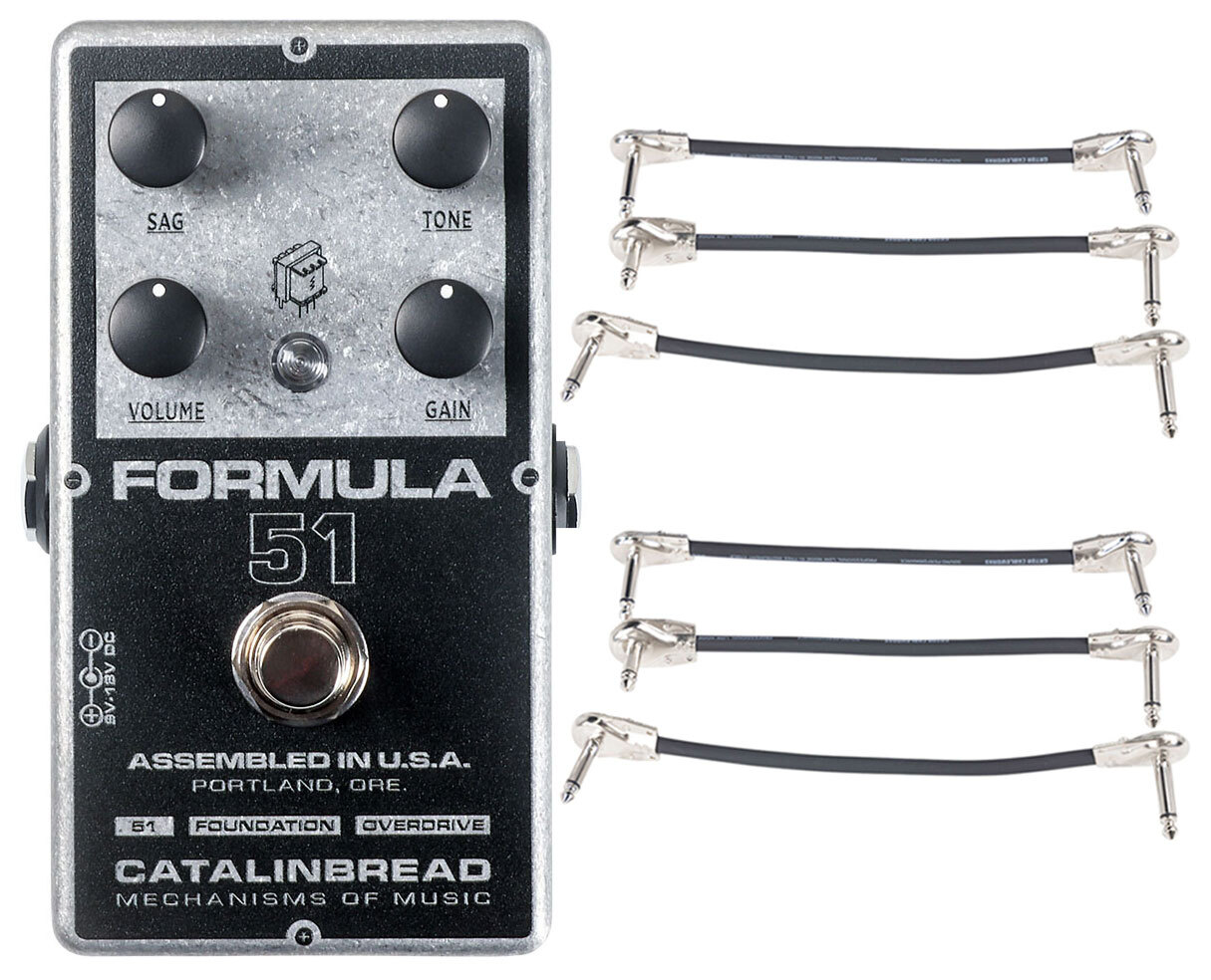 Catalinbread Formula 51 Tweed Overdrive with 2x Gator Patch Cable Bundle