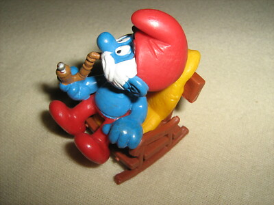 smurf smurf smurf: PAPY SMURF SMOKING HIS PIPE advertising QUICK  
