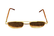 Vintage Aviator Eyeglasses Double Bridge Gold Metal Glasses Eyewear 60s