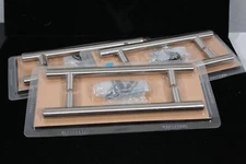 B AND Q PAIR OF BRUSHED NICKEL FINISH ROD HANDLES 7 3/8' LONG  NEW IN PACKAGE