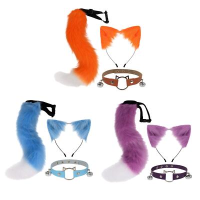 Katzenohren und Schwanz Set Cosplay Kopfschmuck Cartoon Haarschmuck Kinder Erwachsene
