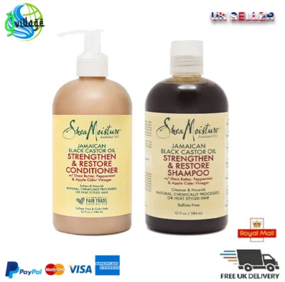 Shea Moisture Jamaican Black Castor Oil Shampoo & Conditioner 13oz Set