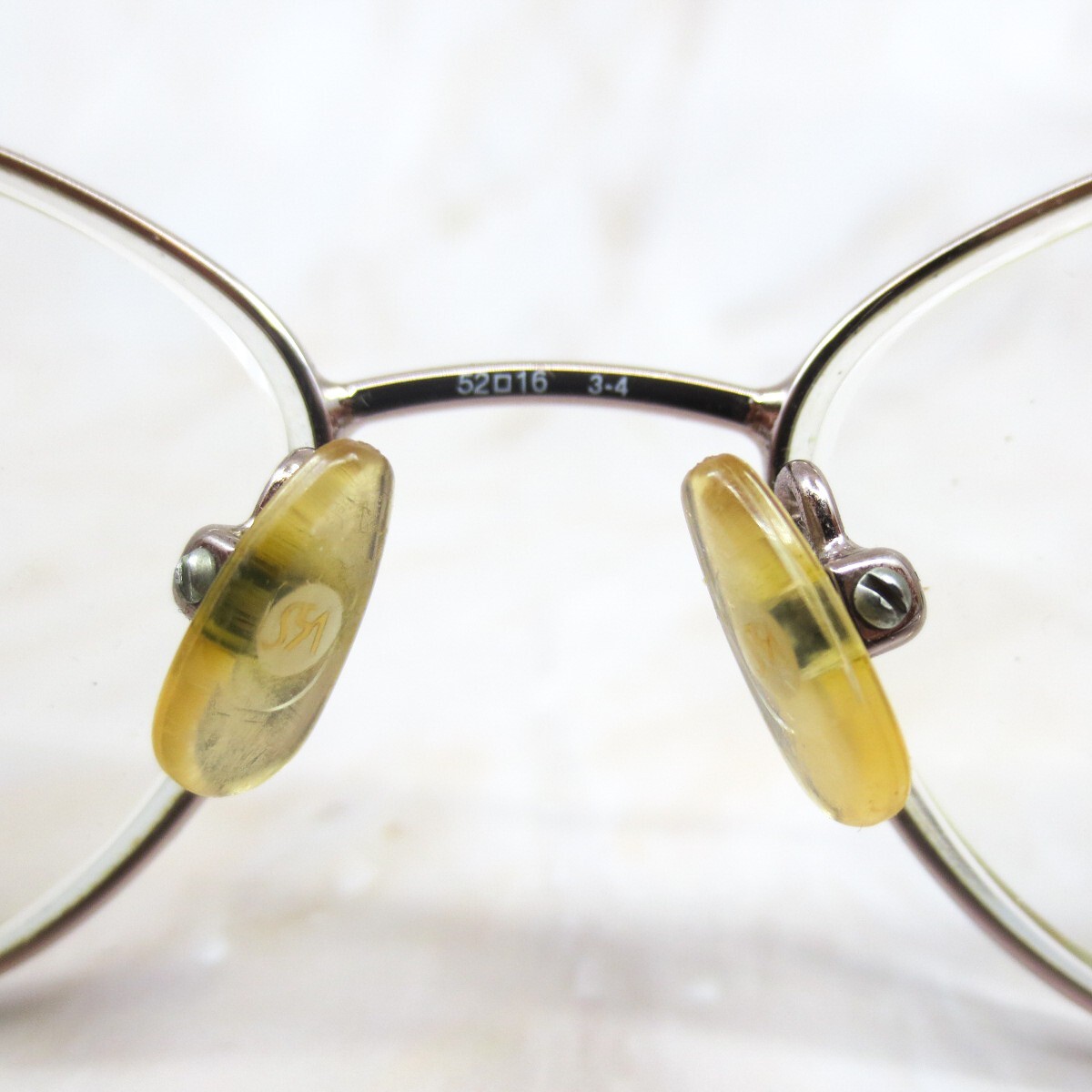 ❁aya❁ Saks Fifth Avenue Eyeglasses Frame Women Rose Gold Metal Full Rim
