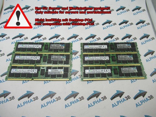 Samsung 96 GB (6x 16 GB) DDR3-1600 PC3-12800R M393B2G70BH0-CK0Q9 CL11 15V - 第 1/1 張圖片