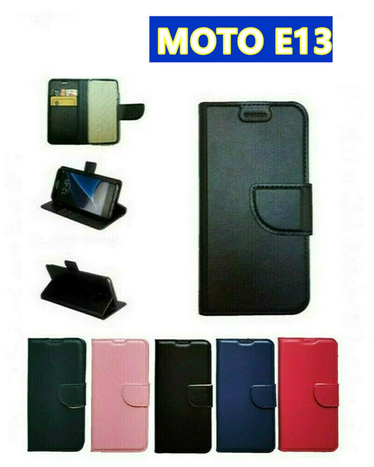 COVER CUSTODIA A LIBRO PER motorola moto e13 / MOTO E14+ PELLICOLA VETRO