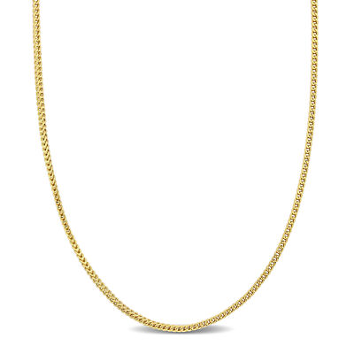 Amour 10k Gelbgold Herren 1,85 mm Franco Link 20 Zoll Kette Halskette