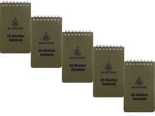 Waterproof Notebook 5 Pack 3X5 Inches 96 Pages Durable Outdoor Field Notes