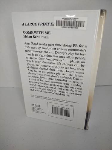 Come With Me Helen Schulman Thorndike Press Large Print HC Dark Comedy Romance - Picture 2 of 8
