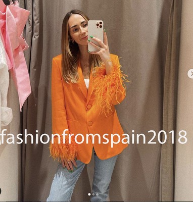 zara feather jacket