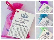 60th 65 70 80th BIRTHDAY PRESENT SURVIVAL KIT FUN NOVELTY GIFT CARD KEEPSAKE OKC