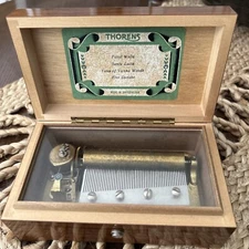 Vintage Swiss Thorens Music Box 4 Songs 52 Notes WORKS GREAT