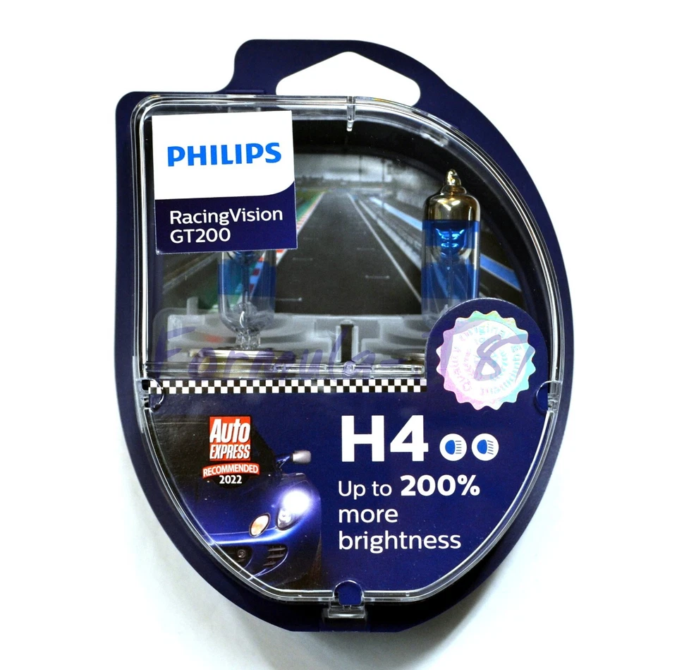 Philips Racing Vision GT200 9003 H4 60/55W Two Bulbs Fog Light High Beam Lamp - Image 3 of 4