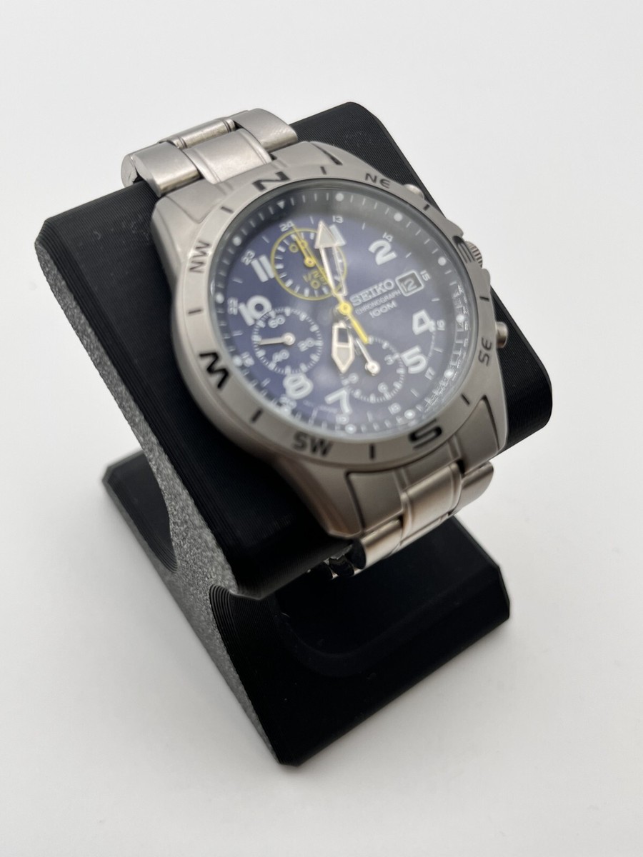 SEIKO セイコー クロノグラフ 腕時計 7T92-0CT0 イエロー Seiko Wired Men's Yellow Dial Chronograph Tachymeter Date