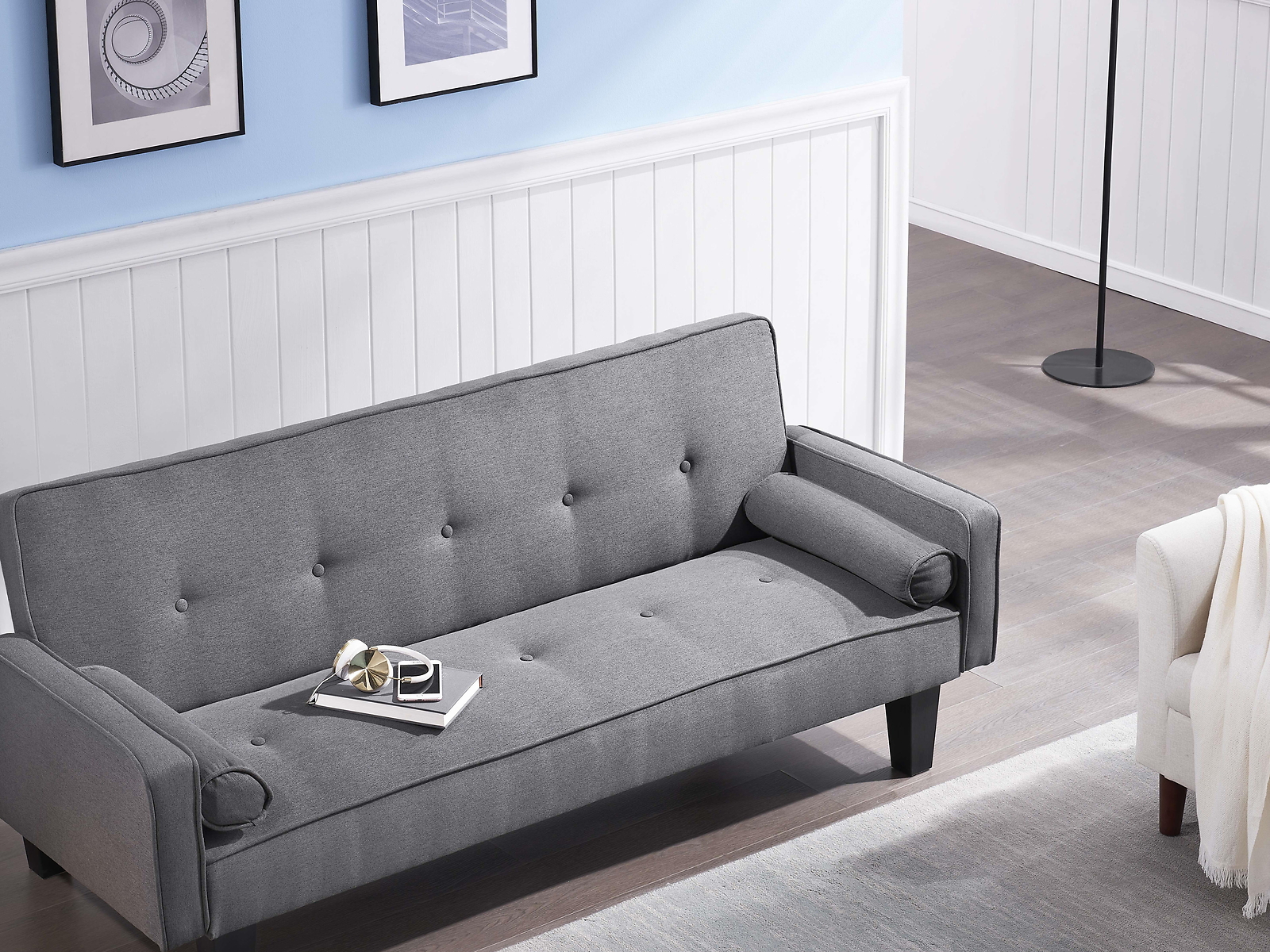 Upholstered Folding Futon Fabric Couch,Recliner Twin Size Futon Bed eBay