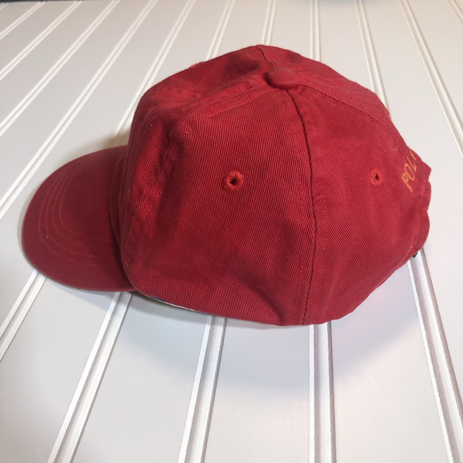 PONY Cappello berretto baseball Polo Ralph Lauren rosso arancione BAMBINO taglia unica cotone strapback