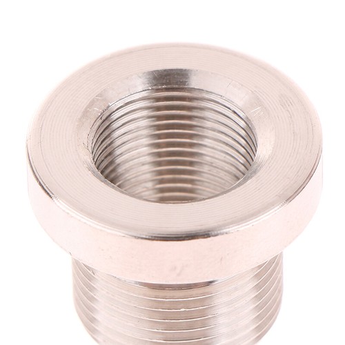 Stainless Steel 1/2-28 To 5/8-24 Car Fuel Filter Tube Connector Thread Adapter - Picture 8 of 11