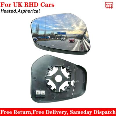 For Ford Transit Courier 2015-2025 Heated Aspherical Wing Mirror Glass Right Dri