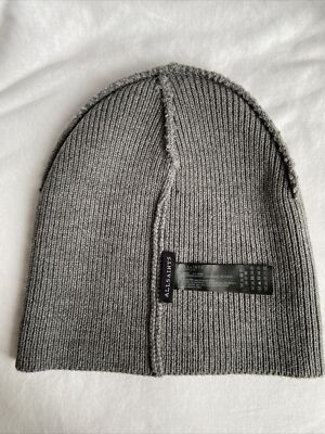 All Saints Embroidered Script Logo Beanie (Dark Grey) s-l1200.jpg main image 2